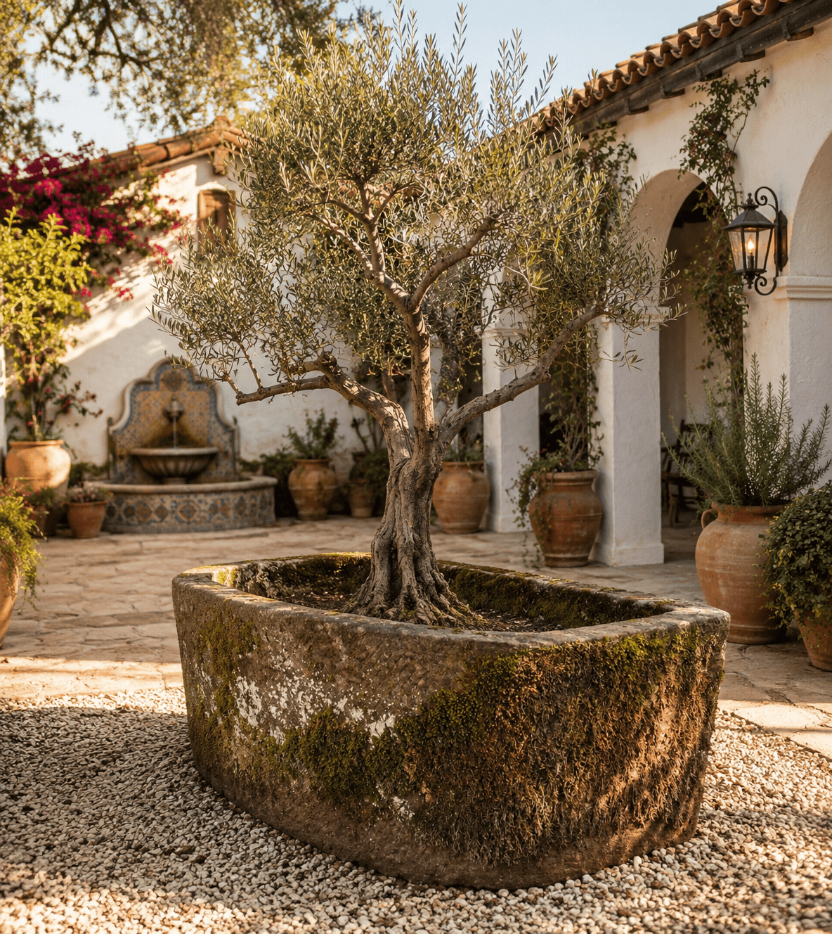 Antique Hand-Carved Stone Trough Planter detail 1