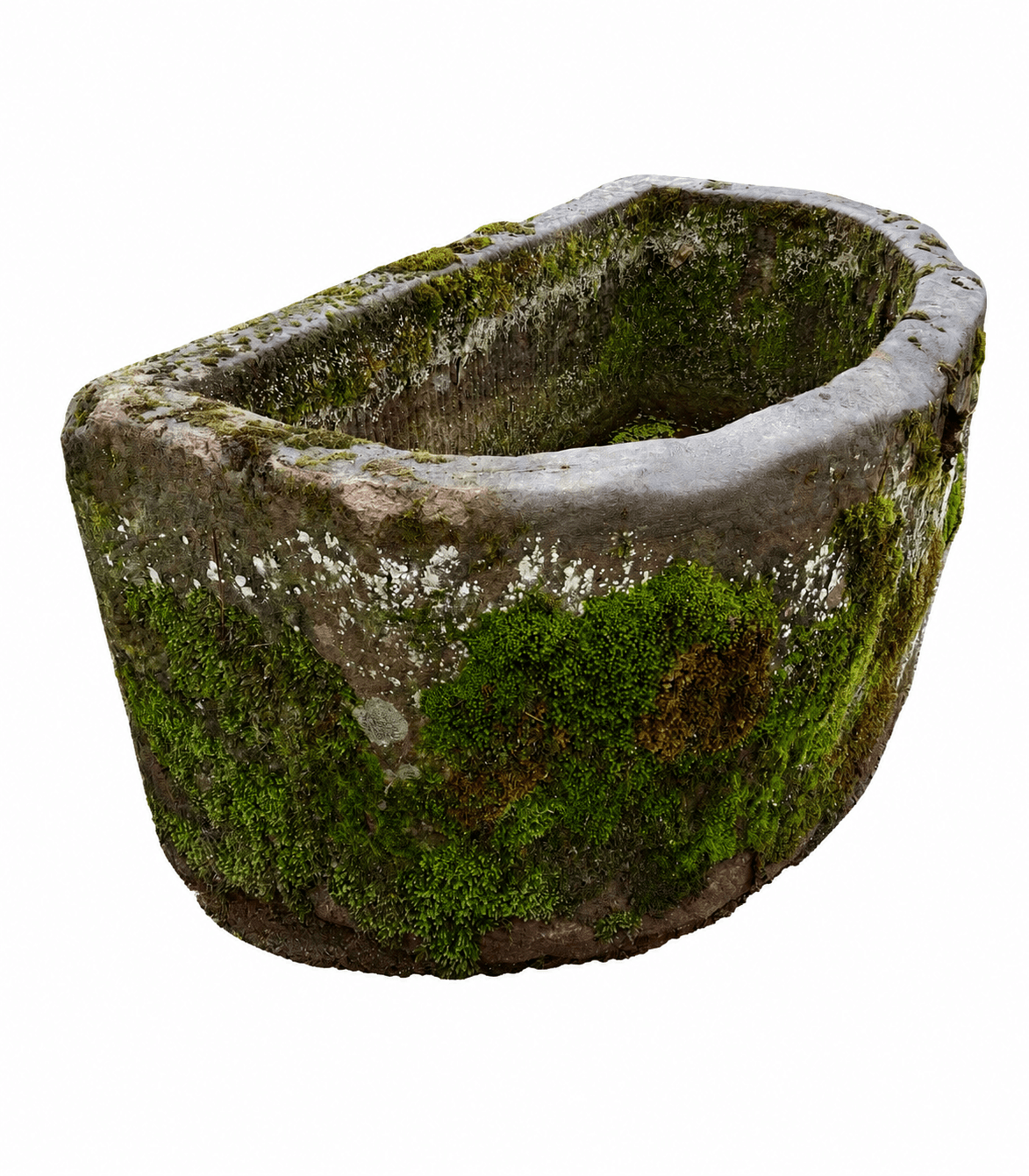 Antique Hand-Carved Stone Trough Planter