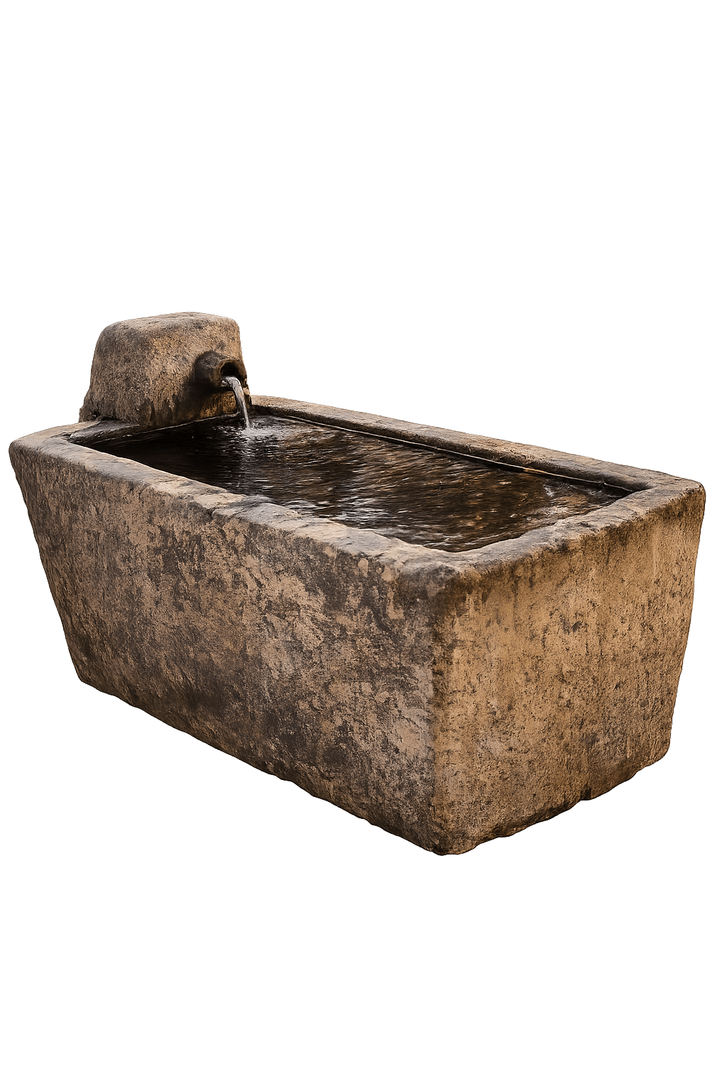 Antique Hand-Carved Stone Trough Planter detail 1